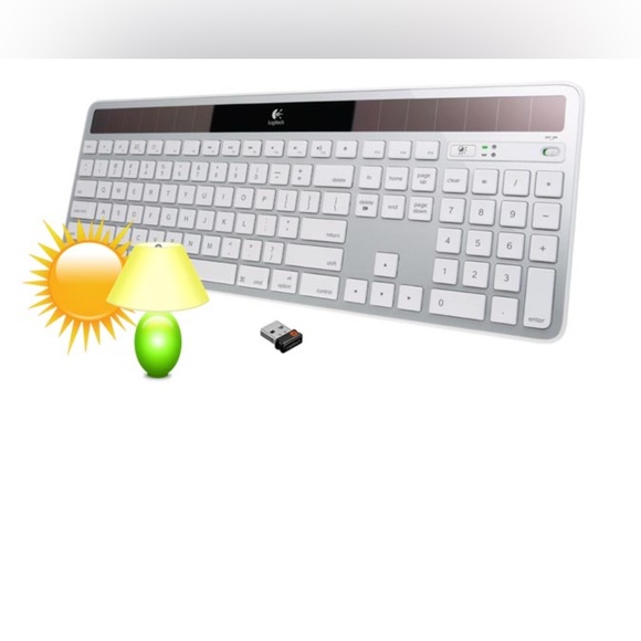 **NIB - Logitech Wireless Solar Keyboard For Mac
K750 -2.4 GHz Silver •Unused! - Picture 6 of 12